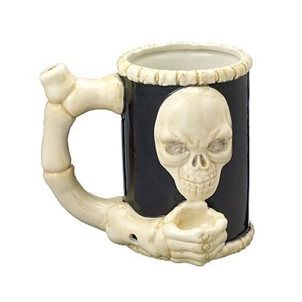 LuvBuds Skull Wake and Bake Mug Pipe